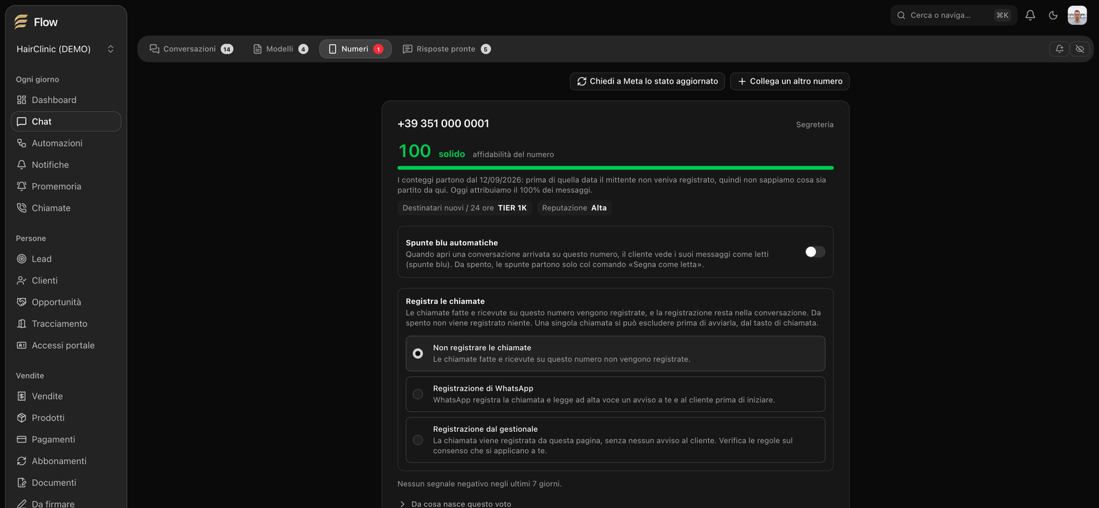 Più numeri *nella stessa lista*